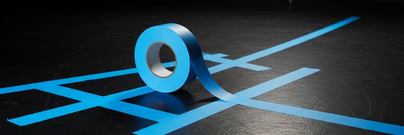 Blue fluorescent duct tape