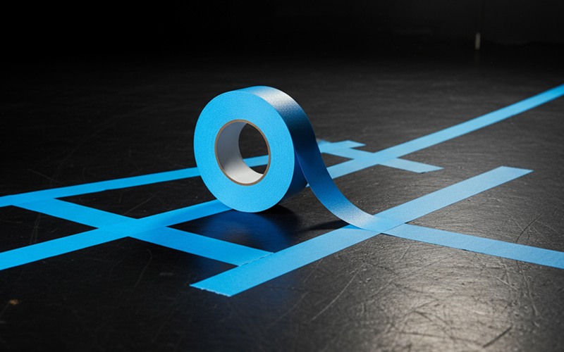 Blue fluorescent duct tape 2