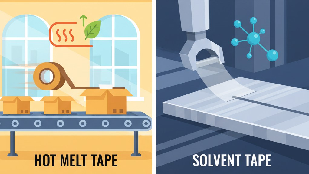 Fita hot melt vs. fita solvente