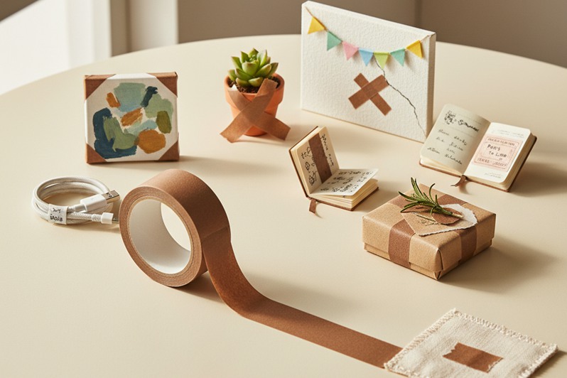 Creative uses for brown paper tape beyond just sealing boxes