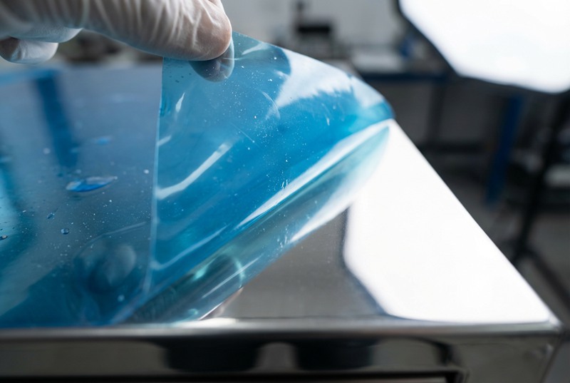 Desprendimiento de la película protectora del acero inoxidable