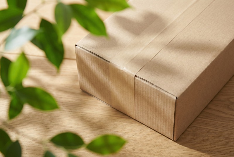 Embalagem de papelão sustentável